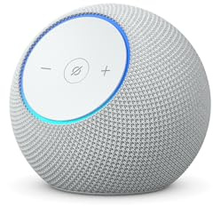Amazon Echo Dot Max (newest gen), Bluetooth speaker with room-filling sound and built-in smart home hub, Glacier White, with Alexa+ Early Access