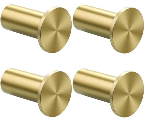 SAYAYO Garderobenhaken Kleiderhaken Wandhaken Edelstahl, 4 Stück Gold | Handtuchhaken Kleiderhaken Wand Garderobe zum Bohren, Wandhaken zum Schrauben Haken für Badezimmer, Küche, Schlafzimmer