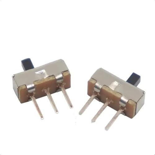 UZAMIRLEX Interruttori a Scorrimento Micro Mini, SS12D00G3 Interruttore a levetta Scorrevole On-off 3 Pin 1P2T 2 Posizioni Impugnatura da 3 mm Confezione da 10/30/50(10PCS)