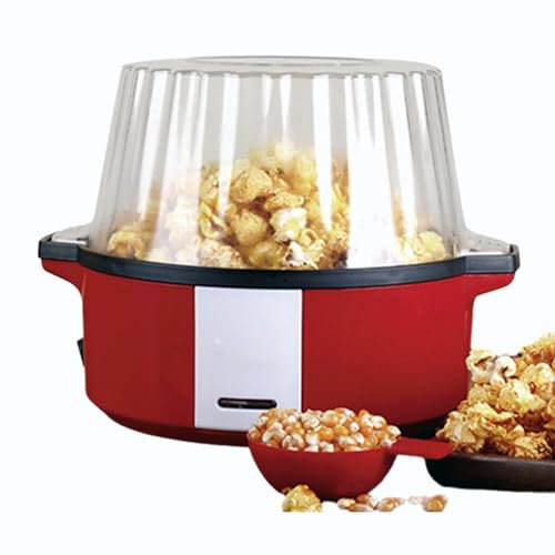 700w DIY Máquina Automática De Palomitas De Maíz, Con Recubrimiento Antiadherente Superficie De Calentamiento Extraíble Y Mango Antideslizante, 70G Gran Capacidad, Operación Solo Toque Para Fiestas