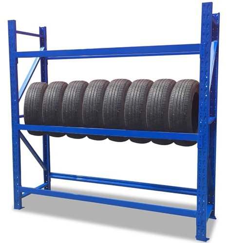 Scaffale per Pneumatici Supporto Per Pneumatici, Espositore Per Pneumatici Per Auto A 3 Livelli, Supporto Per Pneumatici Di Scorta Per Camion, Per Garage/ Negozio/ Officina(Load 350kg,200x50x200cm)