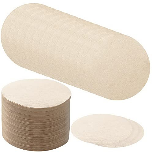 500 PCS Unbleached Coffee Filters Papers Compatible with Aeropress | 64mm/2.5 Natural Replacement Round Coffee Filters Papers Filters Brown Paper Filter Compatible with Espresso Coffee Makers