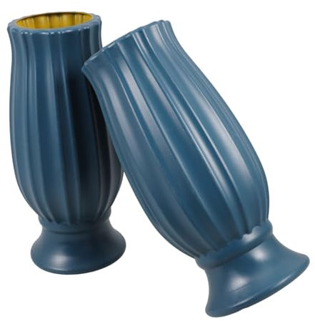 ULTECHNOVO 2pezzi Vaso Commemorativo per Cimitero Vasi in Plastica per Tombe Resistenti alle Intemperie Portafiori per Decorazioni Esterne di Lapidi e Tombe