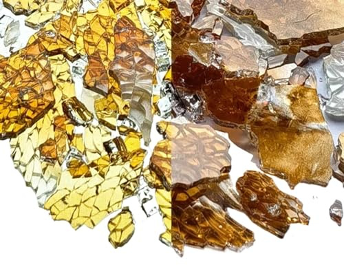 Mosaiksteine Bunte Eisrissfragmente, Kristallmosaik, DIY, kreative handgefertigte Mosaikkunst, farbige, gehärtete Glaspartikel, transparent, 100 g(Color- 3)