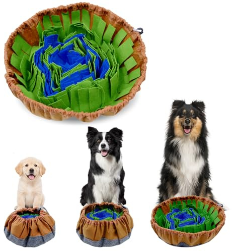 Schnüffelmatte für Hunde, Haustier-Futtermatte Waschbar, natürliche Futtersuche & langsames Füttern, Welpen-Trainingsmatte für Langeweile und Stressabbau, für kleine und mittelgroße Hunde