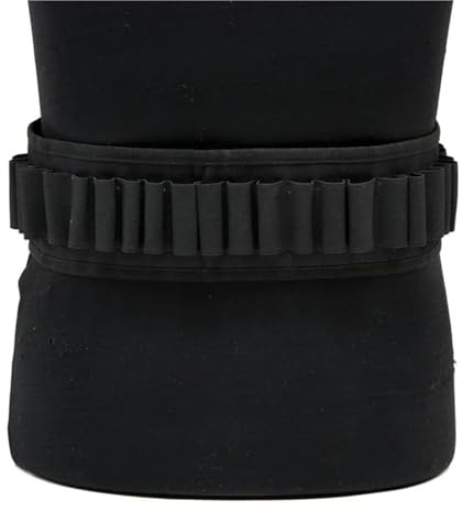 Cinturón con Soporte De Concha Redonda For Entrenamiento Y Caza, Accesorios For Deportes Al Aire Libre, Calibre 12, Munición 12GA, Cartucho De Bandolera, 30 Unidades(BK)