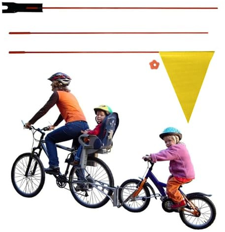 Genérico de Bandera de Bicicleta - Bandera de Bicicleta de poliéster | Bandera de Seguridad de Bandera de de poliéster Duradero de Altura Ajustable para niños, Adultos, Regalo de cumpleaños