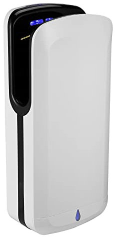 High Speed Jet Force Junior Blade Hand Dryer, Quiet Eco Electric Hand Dryer, IP23 Wall Mounted (White/Black)
