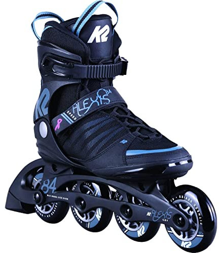 K2 Skates Damen Inline Skates Alexis 84 Speed ALU, Black - Steel Blue, 30D0270.1.1.040