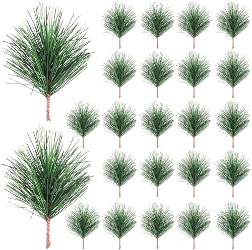 MAGICLULU Stück Künstliche Tannenzweige Künstliche Grüne Kiefernzweige Künstliche Zedernzweige Dekorative Pinienzweige Für Weihnachtsgirlanden Kranzdekorationen