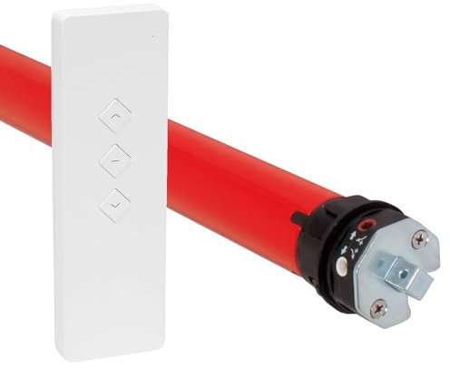 superrollo RM10MSB - Motor de persiana enrollable (SW40, 10 Nm), incluye mando a distancia, motor tubular con mando a distancia, hasta 3,5 m² de superficie de persiana (persiana máx. 20 kg), juego