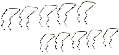 CIYODO 10pcs Metal Pegboard Hooks 45x50mm Perforated Wall Hooks for Workshop Hardwares Display Rack Tool Storage Organizer