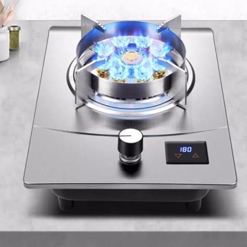 Poêle En Acier Inoxydable Gaziniere Gaz - 7.0KW Cuisiniere, Cuisinières À Gaz Table Et Encastrées, Cuisinière À Gaz À Minuterie Intelligente, Cuisinière À Gaz Facile À Nettoyer(NG)