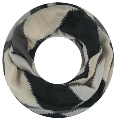 Majea Damen Loop Schal Schlauchschal Halstuch (880024) (schwarz 13)