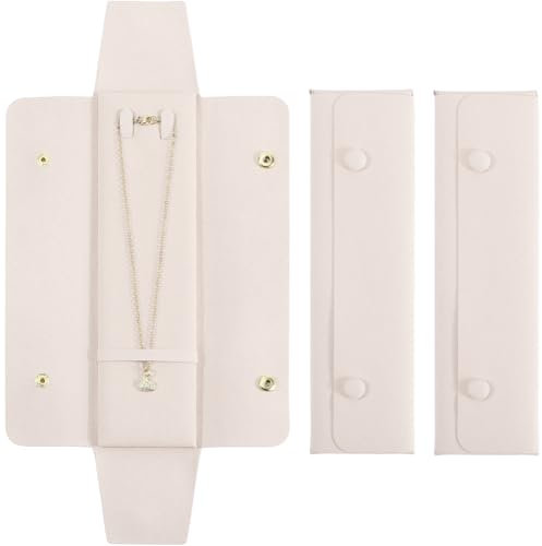 GORGECRAFT 3 Estuche de Viaje para Collares Organizador de Joyas Sin Enredos Bolsa de Almacenamiento para Collares de Viaje Bolsa para Bodas Navidad Día de San Valentín Regalos para Damas de Honor
