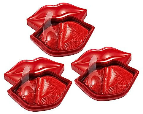 DEARMAMY 60 Lippenmasken mit Allantoin und Kirschextrakten Feuchtigkeitsspendende Lippenmaske für Trockene Lippen Pflegende Lippenpflegepflaster in 3 Boxen für Frauen