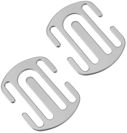 2PACK kclkda Car Seat Belt Clip Adjuster, Metal Seatbelt Clips, Universal Fit Car Seat Belt Locking Clip, Comfortable Car Seatbelt Adjuster for Adults, Kids, Women, Men, Elderly – Silver