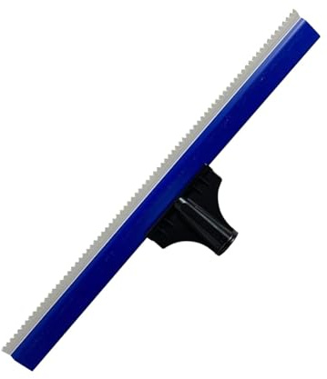 FLCPJGV Epoxi Rastrillo Esparcidor Autonivelante de Suelo, Espátula para Pisos, Escurridor de Goma y PVC, mit Mango Ergonómico, Herramienta para Pintura de Cemento y Revestimiento, Dentado 50cm