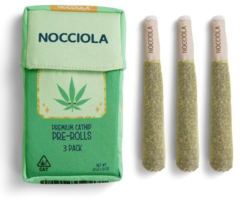 Nocciola 3er- Katzenspielzeug Set mit 100% Katzenminze und Tasche (Grün)