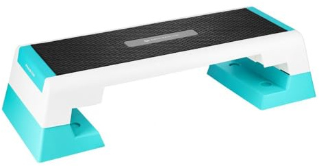 HMS AS007 - Planche de fitness réglable en hauteur - Surface de marche de 82,5 x 27 cm - 3 niveaux pour l'aérobic, le HIIT et la musculation - Antidérapant et résistant jusqu'à 300 kg