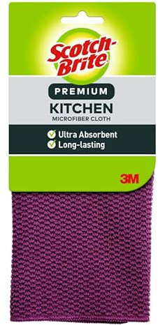 Scotch-Brite - Panno da cucina Premium, i colori possono variare, 3 panni