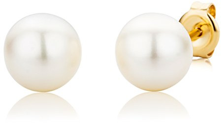 Miore Ohrringe Damen Ohrstecker Gelbgold 9 Karat / 375 Gold Süßwasserperlen