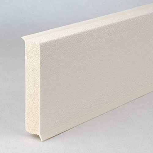 10 Meter Fußleisten | Sockelleisten 60 x 12 mm10650-0101 aus PVC Hartschaum | Kunststoff-Leiste Weiß | Weiße Sockelleiste