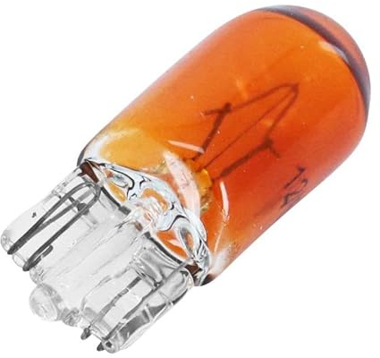 cyclingcolors AMPOULE 12V 5W T10 W2.1x9.5D ORANGE WEDGE VERRE VOITURE CLIGNOTANT LAMPE PHARE AVANT ARRIERE