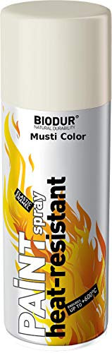 BIODUR Peinture en spray pour radiateur - 400 ml - Blanc brillant - Protection contre la corrosion - Résistant à la chaleur jusqu'à 400 °C - Protection contre la rouille et les intempéries