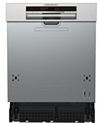 Cookology CSID601SS 60cm Wide Full Size Semi Integrated Dishwasher with 7 Wash Cylces including ECO mode, 13 Place Settings - Stainless Steel Fascia