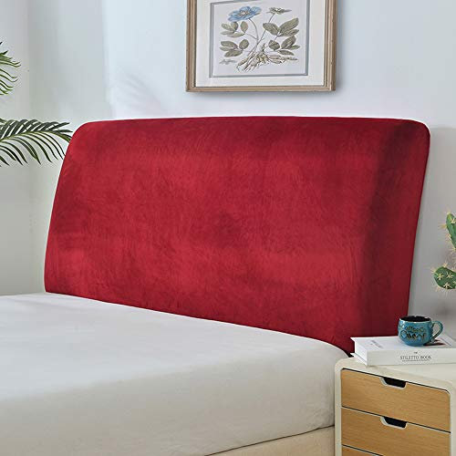 Kopfteilbezug 160/180/200, Bett Kopfteil Bezug Bettkopfteil Hussen Bettkopfteil Husse/Bezug/überzug Abdeckungen Für Schlafzimmer Elastischer Samt Verdicken,Red-200~220cm