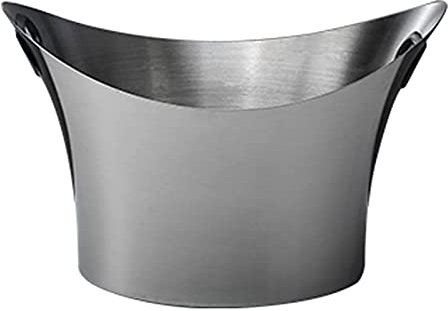 BHBXZZDB Edelstahl-Eiskübel, ausgestattet mit Eiszange, Bierflaschen-Getränkekühler, Party-Eiskübel, Party-Getränkebox für kalte Getränke, verwendet für Bars, Ktv, Partys, Grillen im Freien usw