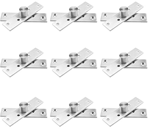 OTOTEC 8 x 360-Grad-Drehscharniere mit Befestigungsschrauben, Edelstahl, 360 Grad drehbar, versteckte Türscharniere für Schwingtüren, Schranktüren