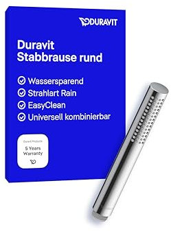 Duravit UV0642001010 Universal Shower Head, Chrome, Duschkopf ohne Brauseschlauch