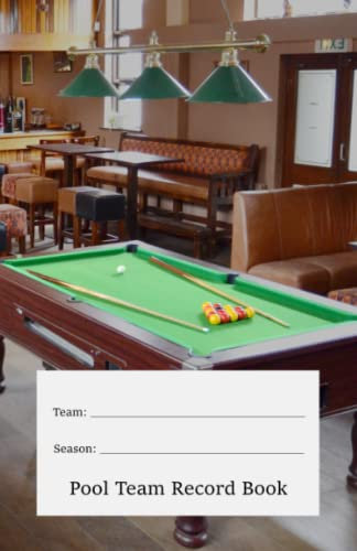 Pool Team Record Book: First Edition Paperback Book 2