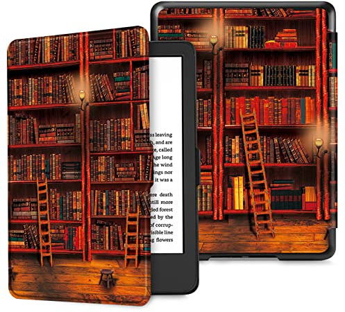 Fintie Hülle für 6 Kindle (11. Generation) – 2024/2022 | Leichte Case, Magnetverschluss, Auto Sleep/Wake für 6 Zoll Kindle Basic, die Bibliothek