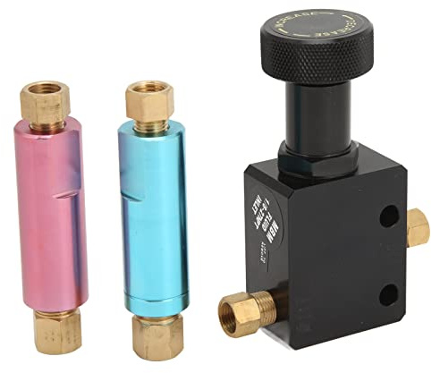 Brake Shut Off Valve, Disc Drum Brake Proportioning Valve with 2LB 10LB Residual Valve, 150PSI‑1200PSI Universal Motorsport Brake Shut Off Valve Pressure Regulator (Black)
