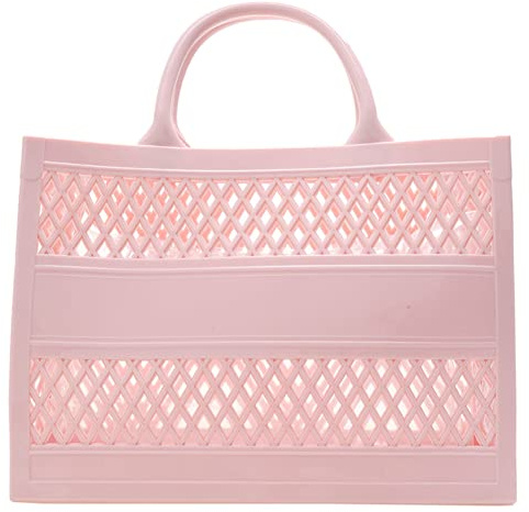 Tote Bag Purses for Women Summer Mesh Beach Purse Large Capacity Shopping Basket Top Handle Handbag Jelly Storage Bag