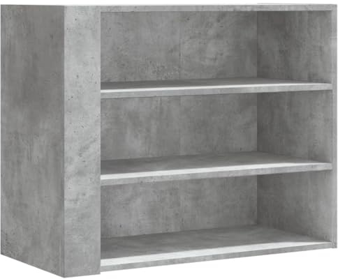 vidaXL Väggskåp betonggrå 75x35x60 cm konstruerat trä, hängskåp, väggförvaring, väggförvaringsenhet, flytande skåp, väggmonterat badrumsskåp