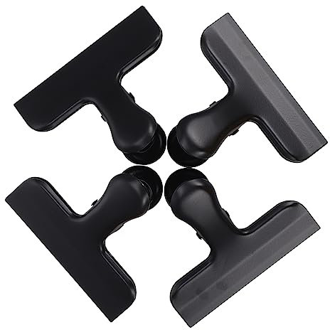 Amosfun 4pcs Snack Sealing Clip Stainless Steel Fresh-keeping Clip for Food Bag Storage Useful Sealing Bag