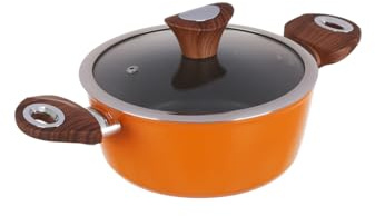 Casseruola arancione Kolors con coperchio (20 cm due manici)