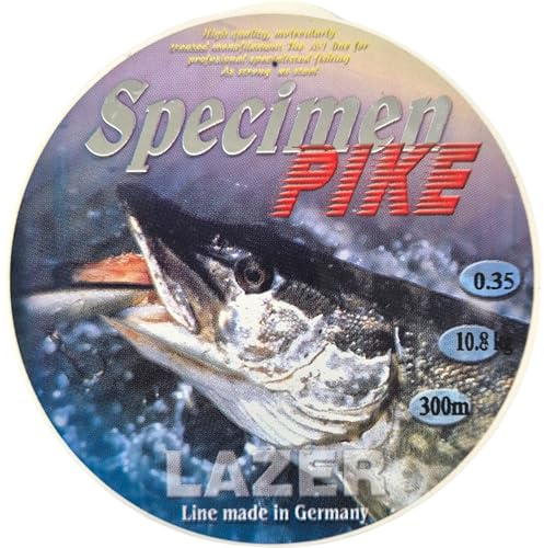 LAZER LINE Hecht Monofil Angelschnur 300m DIA0,35mm Test 10,8kg Grün Schnur | Barsch & Zander Angel - Spinner Angeln - Raubfisch Rig - Monofilament Angelsehne - Nylonfaden Vorfach – Vorfachschnur