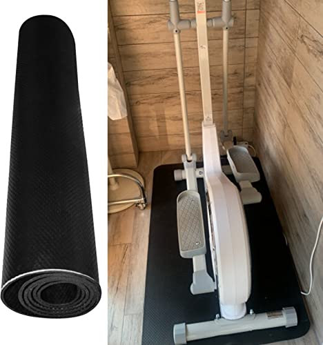Generisch Laufbandmatte, Trainingsmatte aus Gummi, geräuschreduzierende Anti-Vibrations-Gerätematte, Bodenschutzmatte für Laufbänder, Fahrräder, Rudergeräte, Crosstrainer und andere Fitnessgeräte