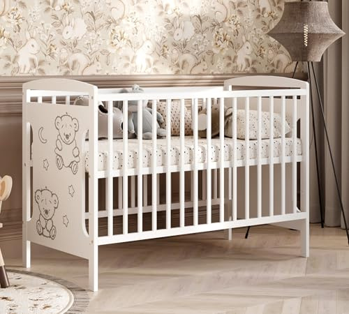 Generisch Kinderbett Ted 60x120cm mit Matratze 120x60x6 cm