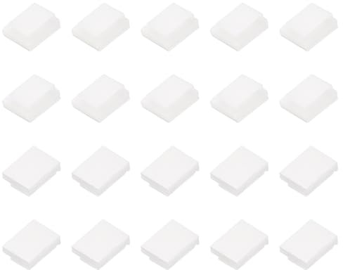 QUARKZMAN 40 Stück Klebende Kabelclips Weiß für Tisch Wand Kabelbündel | Kabelclip Draht Halter Organizer, Wand Kabelmanagement Kabelorganisation