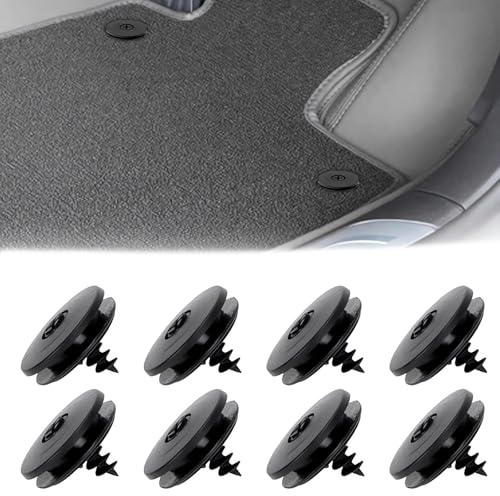 EUYKQNOI 8 Stück Auto Fußmatten Clip, Befestigungsclips für Autoteppiche, 3-in-1 Universal Auto Fussmatten Fixclips Fußmatten Befestigung Druckknopf,Befestigung am Autoteppich