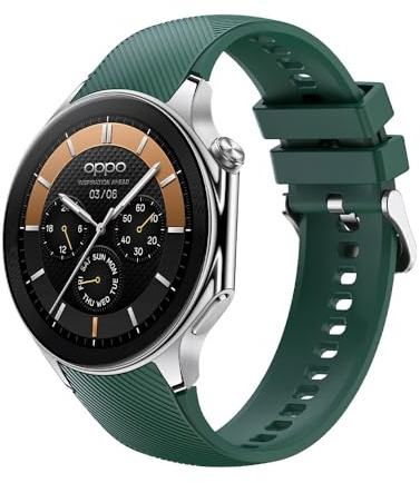 QJONSIU Klockarmband för OnePlus Watch 3, [Andningsbar] Sportband i Silikon, Hudvänlig, Silikon Ersättningsrem för OnePlus Watch 3-Grön