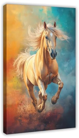 Pferde Leinwanddruck Schlafzimmer Dekor Sport Landschaft Wandbild für Wohnzimmer Schlafzimmer Stil Rahmen 20x30cm