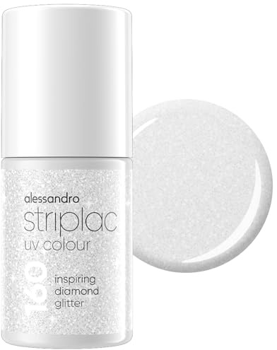 alessandro Striplac Peel-Off UV Gel Nagellack, Inspiring Diamond Glitter | Hochpigmentierter UV Gel Nagellack, bis zu 15 Tage Halt, kratzfest, acetonfrei & abziehbar, HEMA-frei & vegan