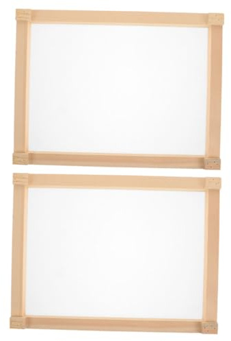 Homoyoyo Bandeja Rectangular de Secado de Malla para Hierbas y Plantas Medicinales Marco de Madera, 2 Piezas Apilables para Cocina y Uso al Aire Libre Excelente Ventilación